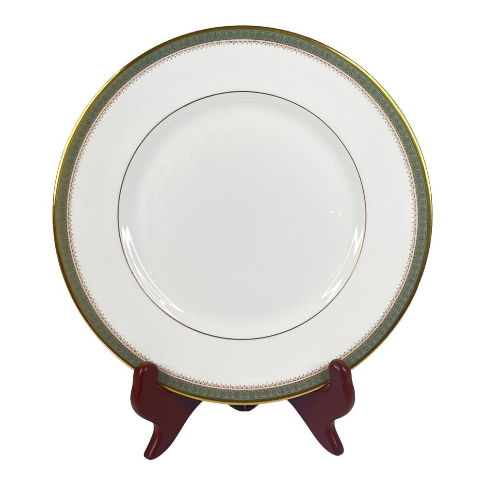 Royal Doulton Breakfast Lunch Plate 9" Clarendon Fine China Gold White H4993 Vtg